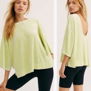 Free People Velvet Butter Yellow Top